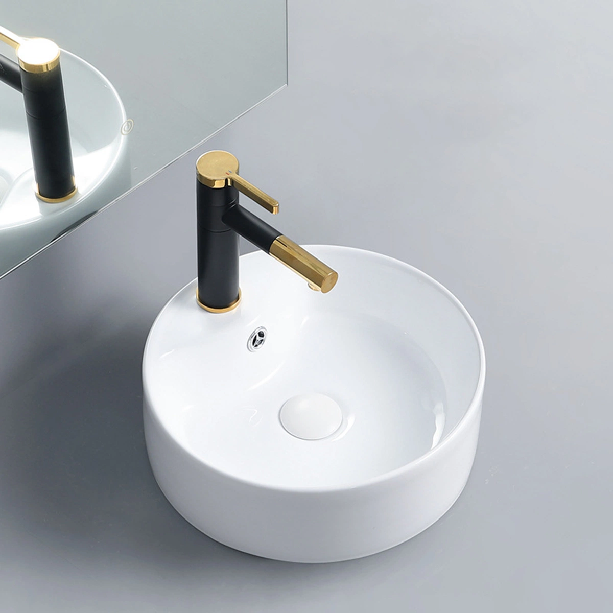 Customizable Ceramic Sanitary Ware Bathroom Small Wash Basin Bowl Round Vessel Sink