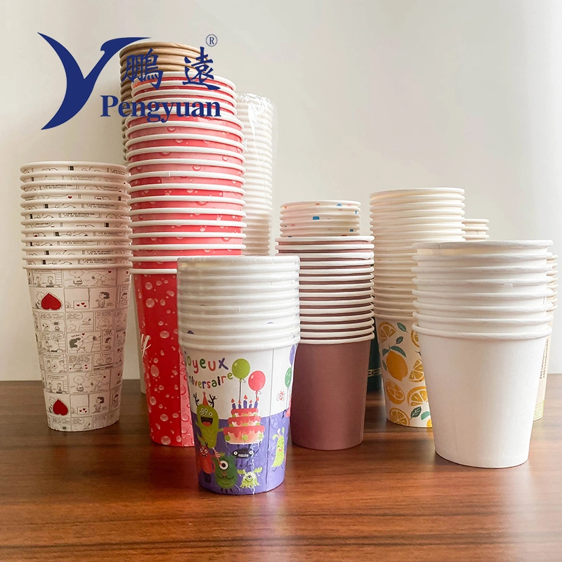 Una sola pared desechables vasos de papel café, té, leche de beber la copa de papel