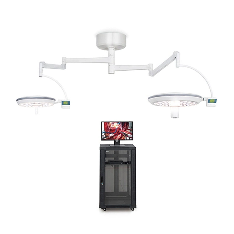 Medical Ceiling Mounted LED Shadowless Operating Light with Double Dome
