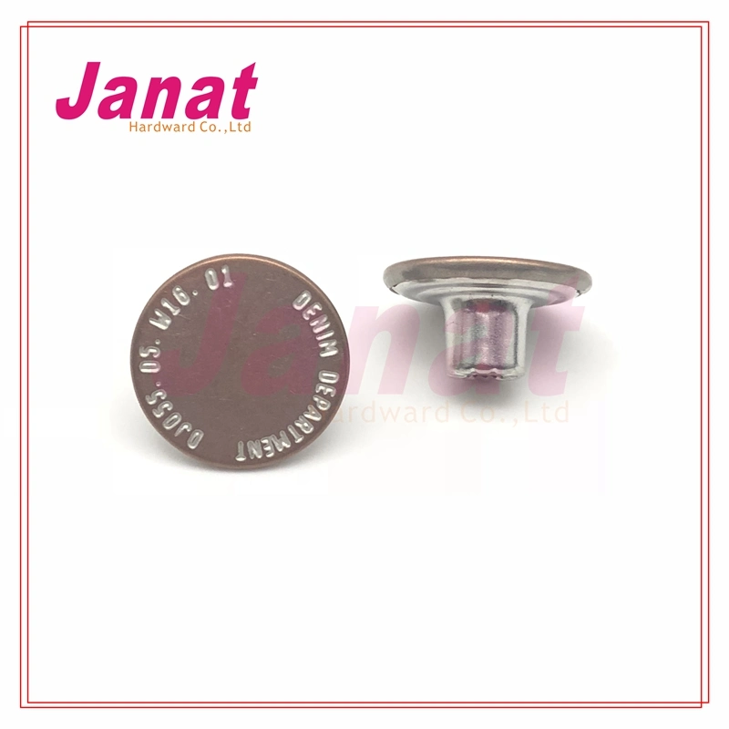 Plastic Insert Plating Color Metal Shank Button with Oeko-Test Certificate