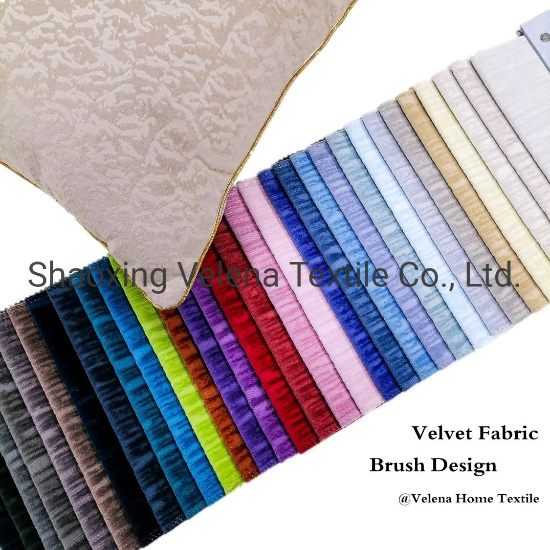 Polyester Velvet Original Dyeing with Brush Design knitting Home Textile Upholester Fabric