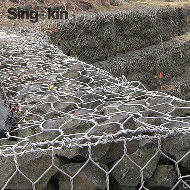 Galvanized Woven Hexagonal Gabion Basket Wire Mesh Zinc Coated