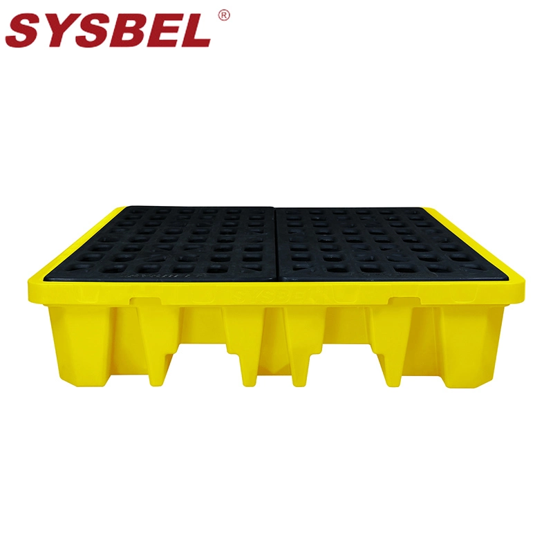 Sysbel CE Approved 70 Gal 4 Drum Secondary Containment and Spill Control Poly Spill Pallet