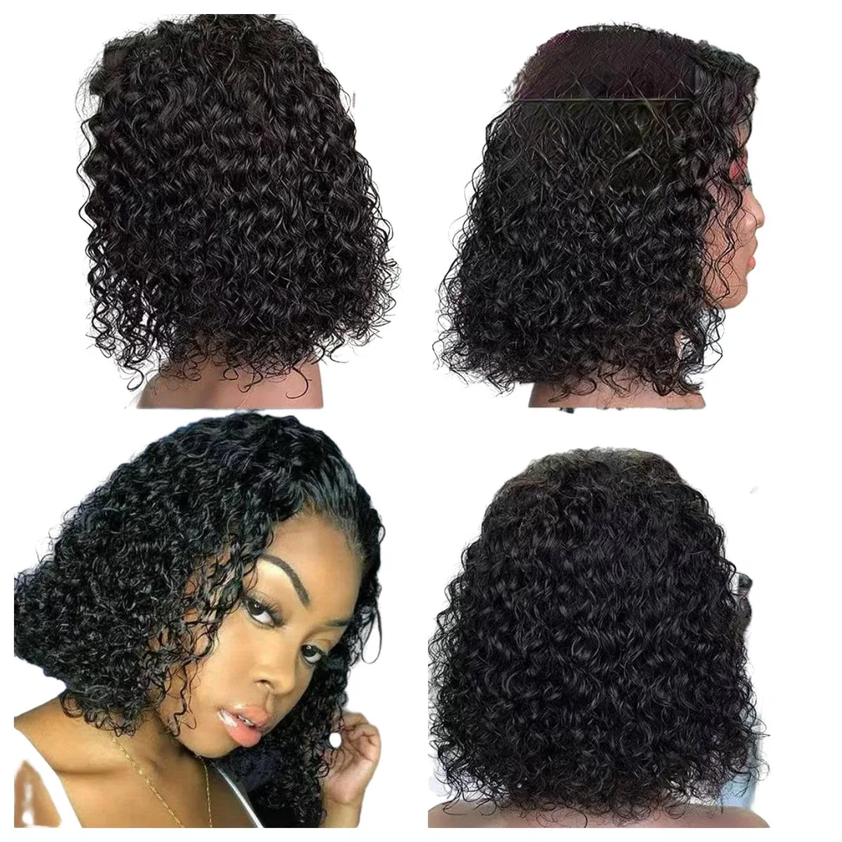 4 X 4 x HD Lace Wigs - Cabello sin pegamento y de aspecto natural Extensiones