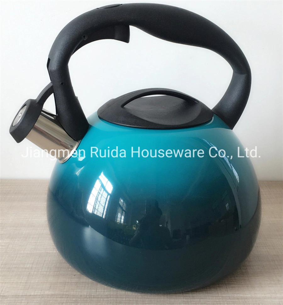 New Design of Kitchenware 3.0 Liter Stainless Steel Whistling Water Kettle in Colorful Painting