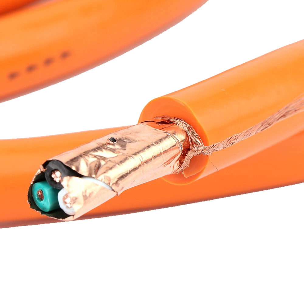 2 Core 24AWG geräuscharmer Shielded flexibler OFC Kupfer HiFi Audiokabel Lautsprecherkabel