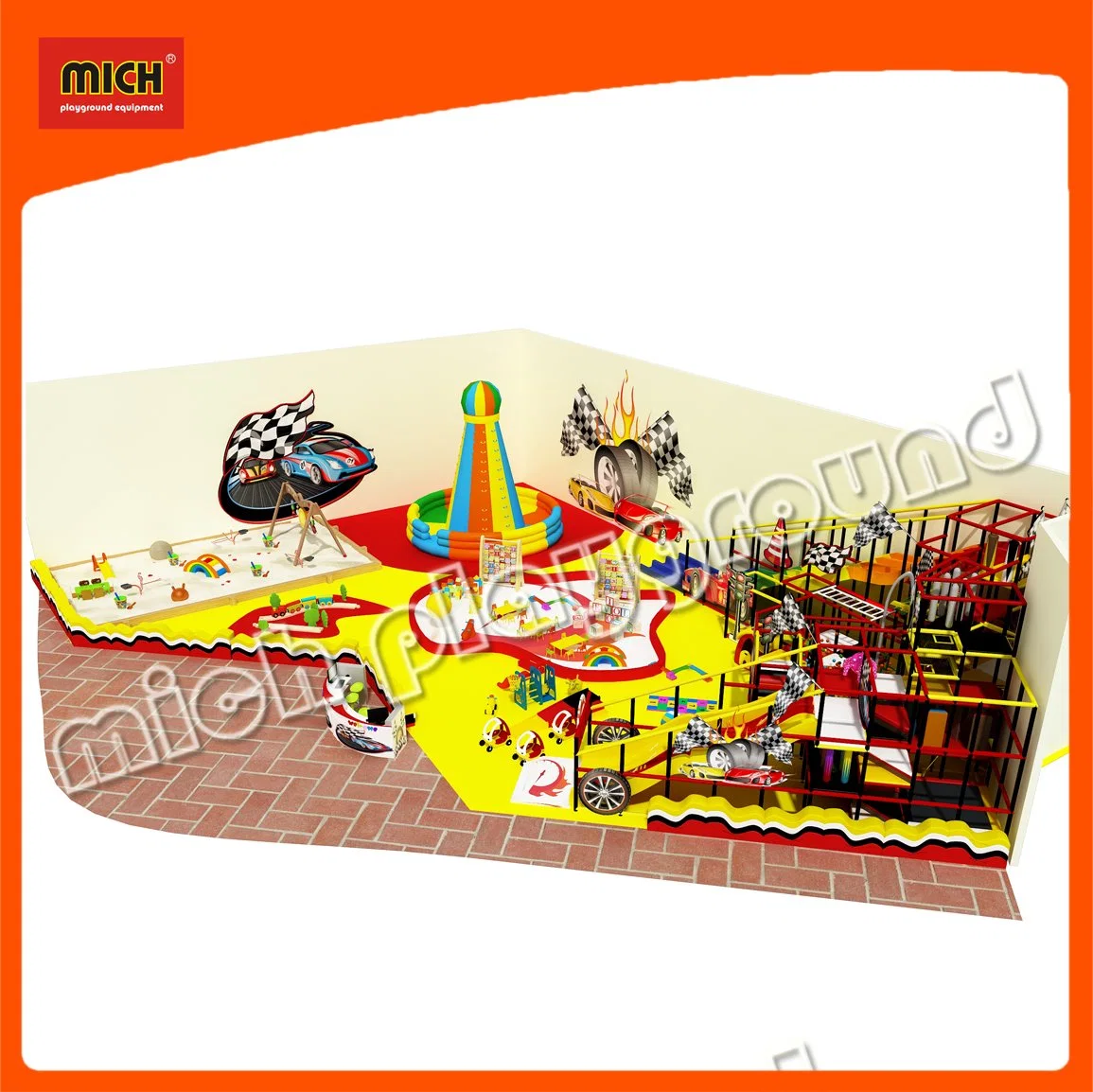 Interior macio de plástico de brinquedos para crianças playground para crianças 6622A