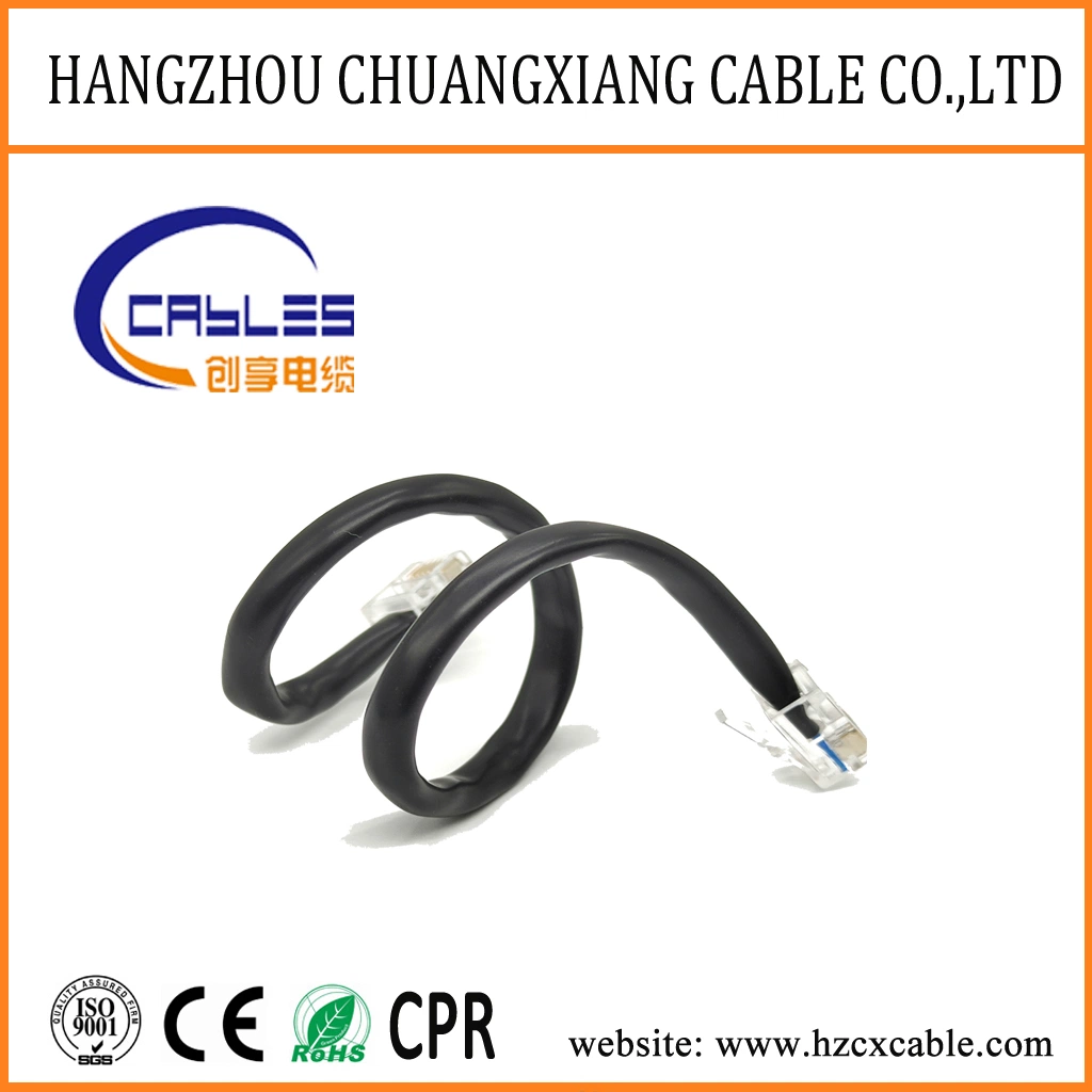 Outdoor 18AWG Bc or CCS 2core Ss Telephone Drop Wire 0.64mm 0.8mm Unshielded Telephone Drop Cable