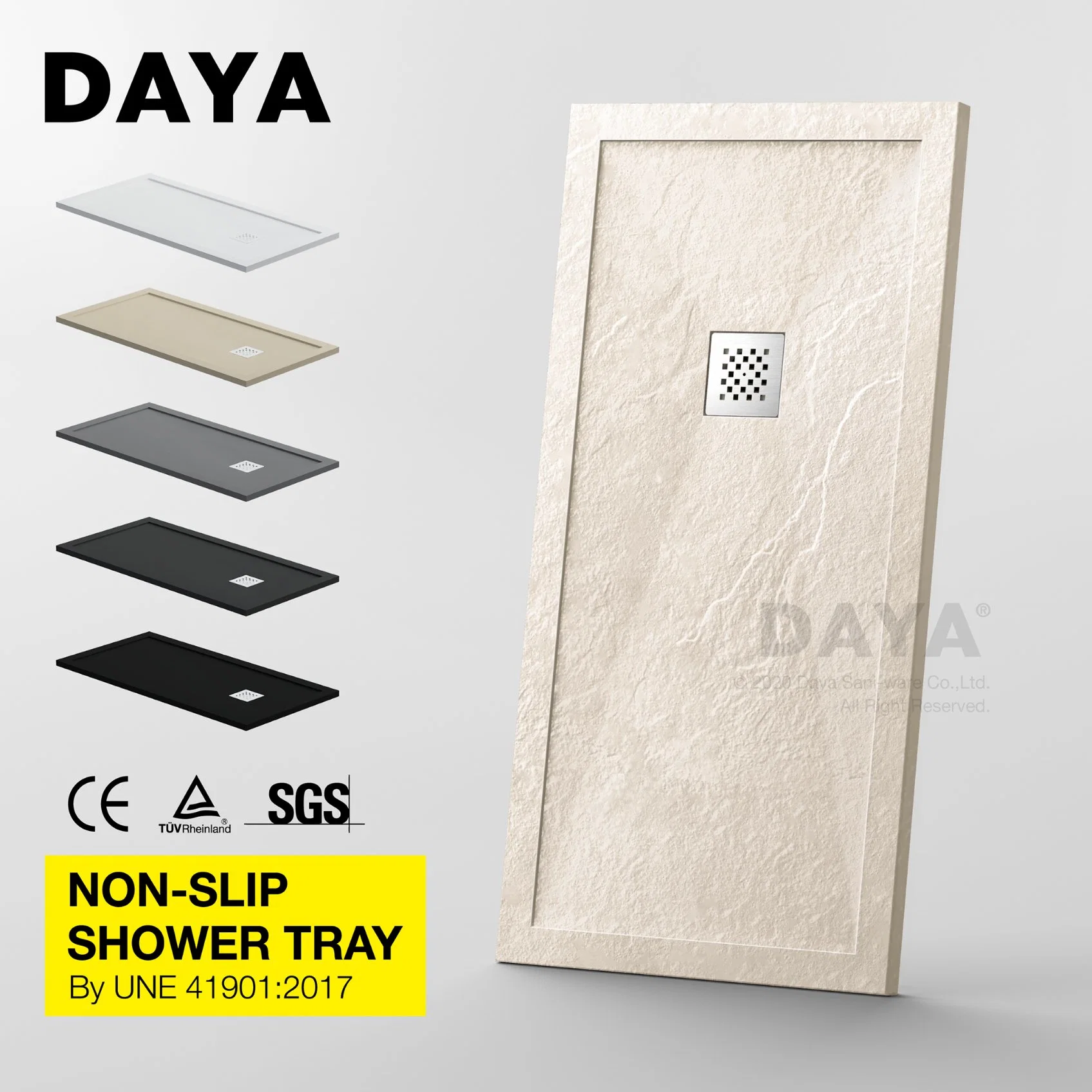 Bathroom Stone Slate Resin Pan Acrylic Stone Shower Tray