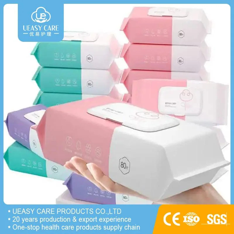 80PCS Wholesale/Supplier pH Balance Natural OEM Cotton Tissue Skin Care Baby Wipes Wet Wipes