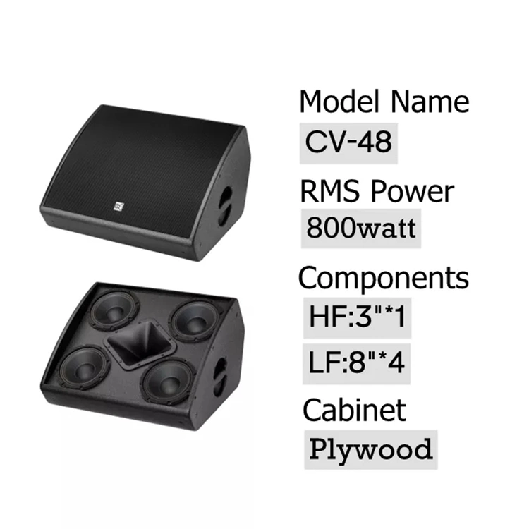 Sistema de monitor de etapa profesional CV48m CVR altavoz de 8 pulgadas