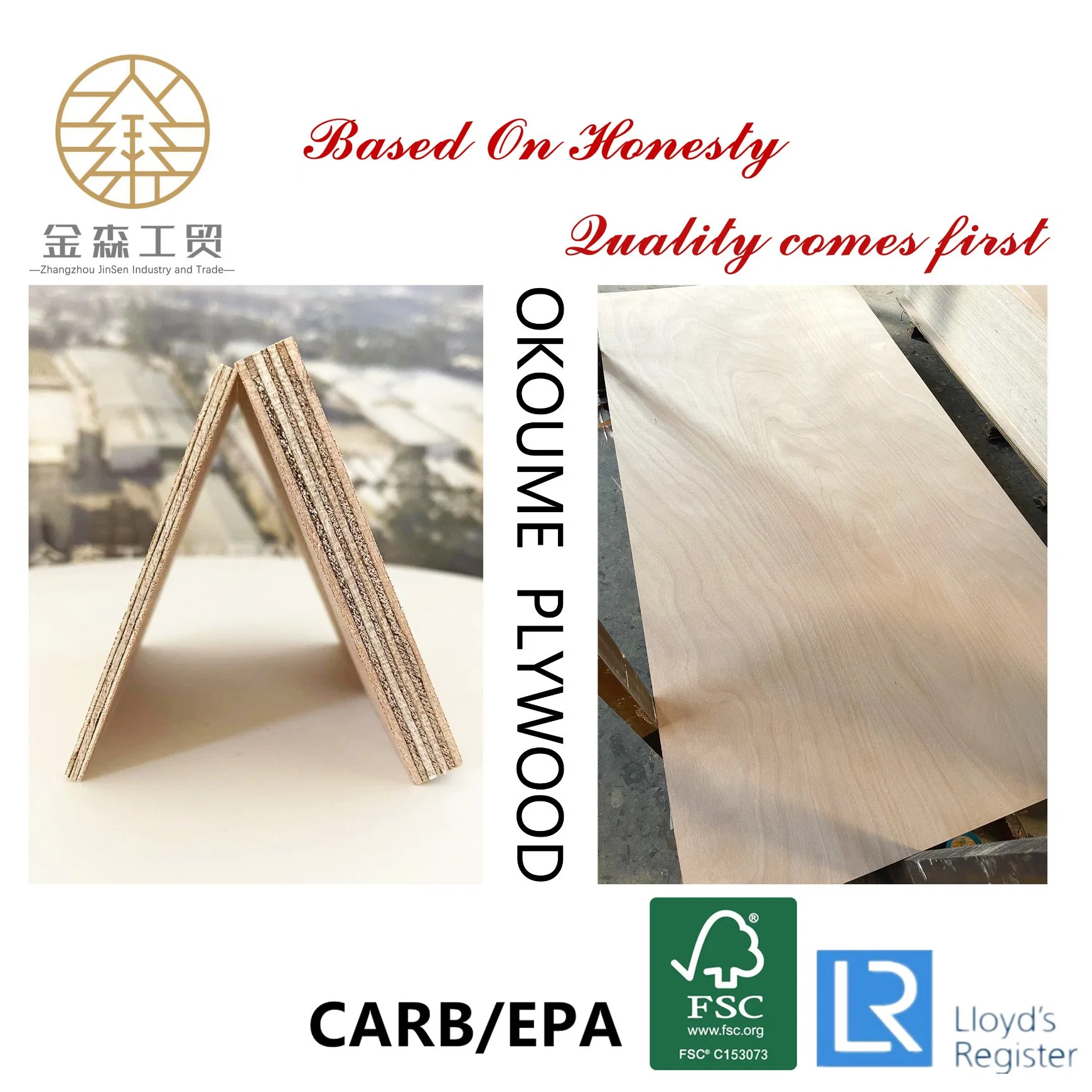 1220*2440mm Okoume WBP Marine Plywood for Boat Building Construction Materials