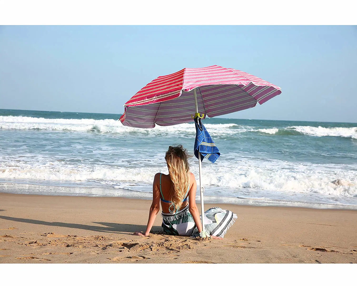 Giant 16 Ribs Wind Resist Heavy Duty Beach Umbrella Sunshade Parasol