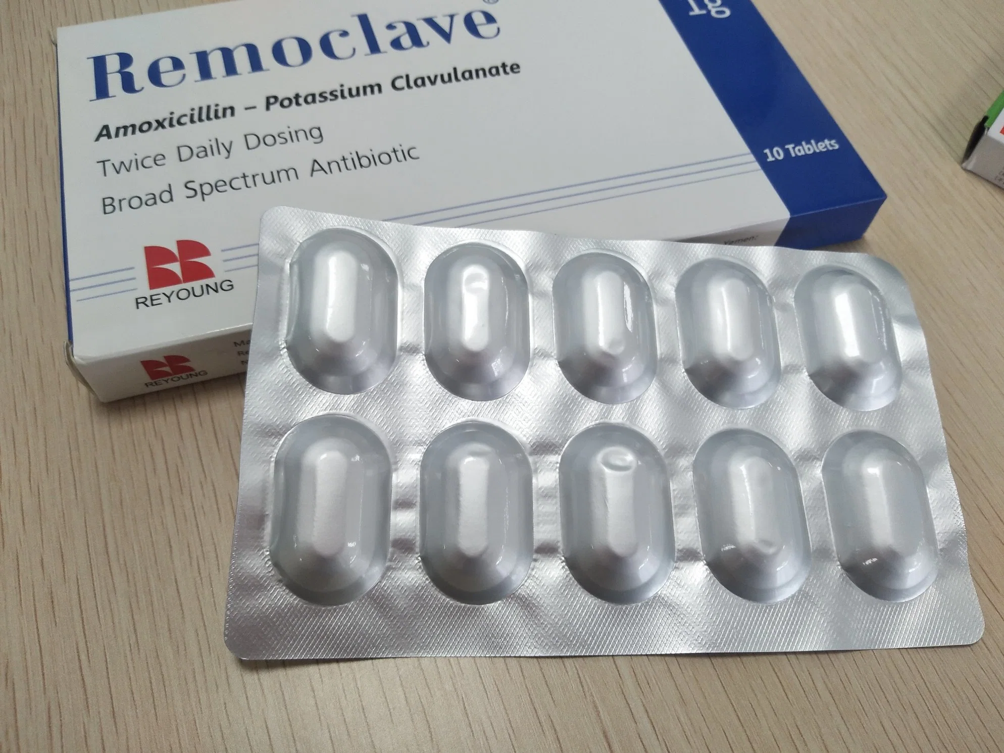 Pharmazeutische Amoxicillin und Clavulanat Kaliumtablette 1g