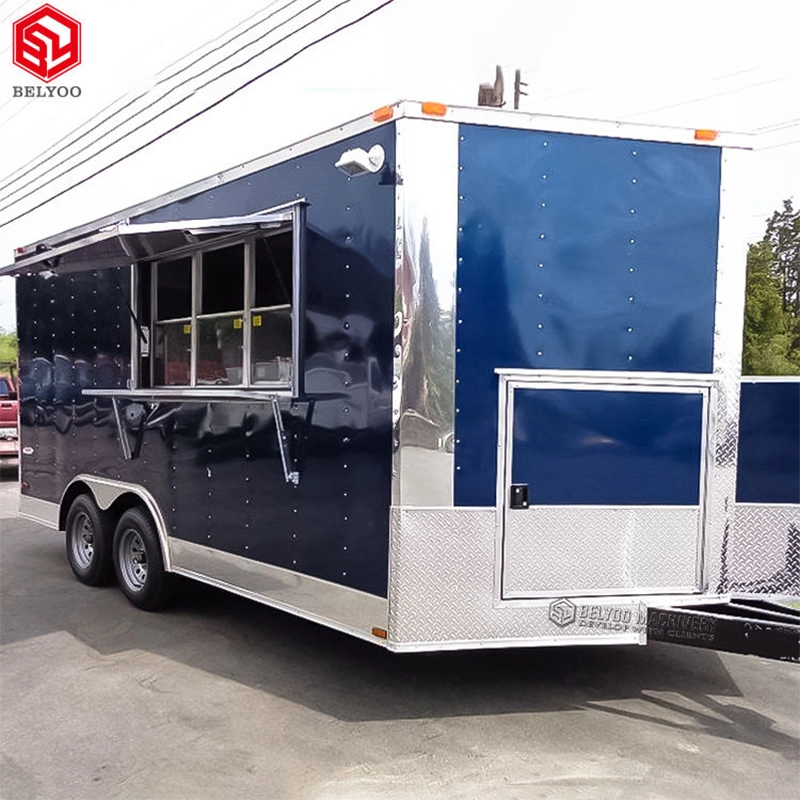 Belyoo street fashion convenient custom hot dog cart ice cream van catering mobile food trailer truck for sale