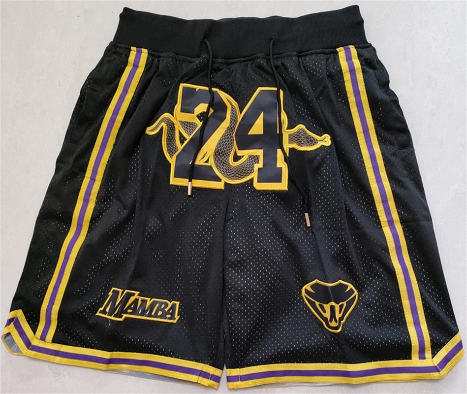 Free Shipping Retro Basketball Shorts Black Mamba #8 24 Classic Boxer Shorts