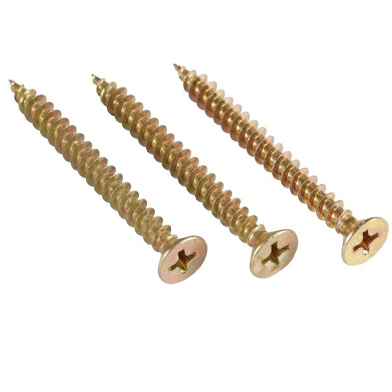 Hot Sale Yellow/White Zinc Carton Steel Wood Nail Countersunk Head Chipboard Screw