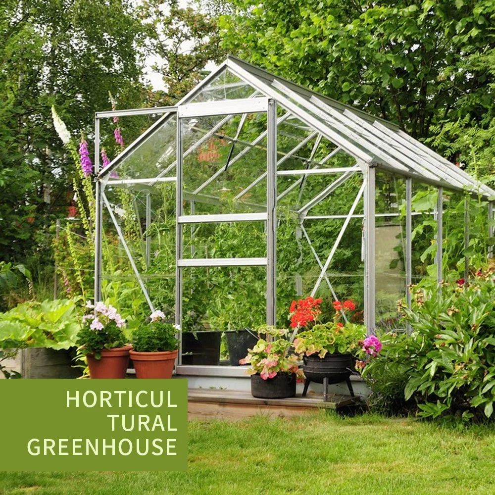 Film/Glass Garden Horticultural Greenhouse with Cooler/Heater for Vegetable Flower Cultivation