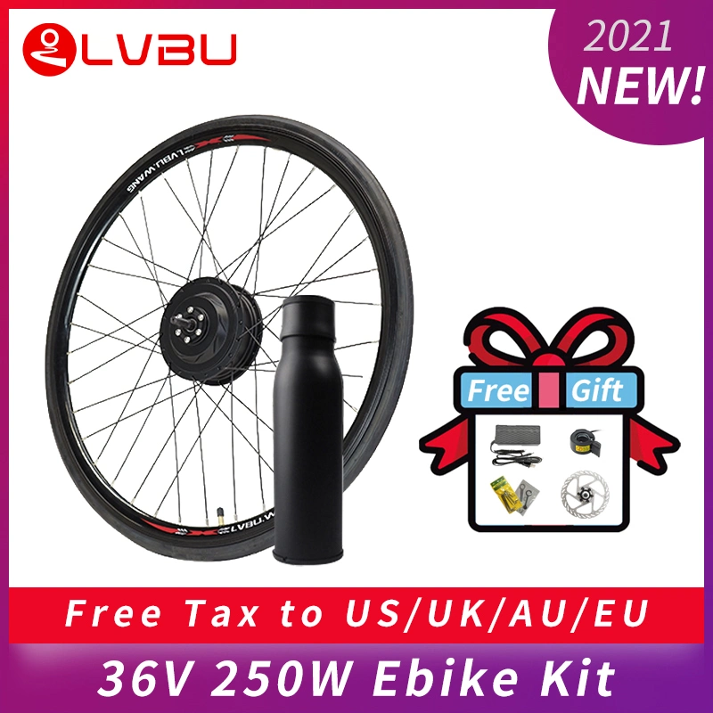 Venta caliente Ebike Lvbu bicicleta eléctrica de 36V 250W Kit 350W a 500 Vatios del Motor de cubo de rueda de bicicleta eléctrica Kits de conversión de ciclo