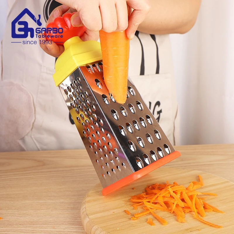 Multi-Functional 4 Sided Box Grater Cheaper Price Stock 410 Ss Stainless Steel Portable Fruit Carrot Cheese Grater