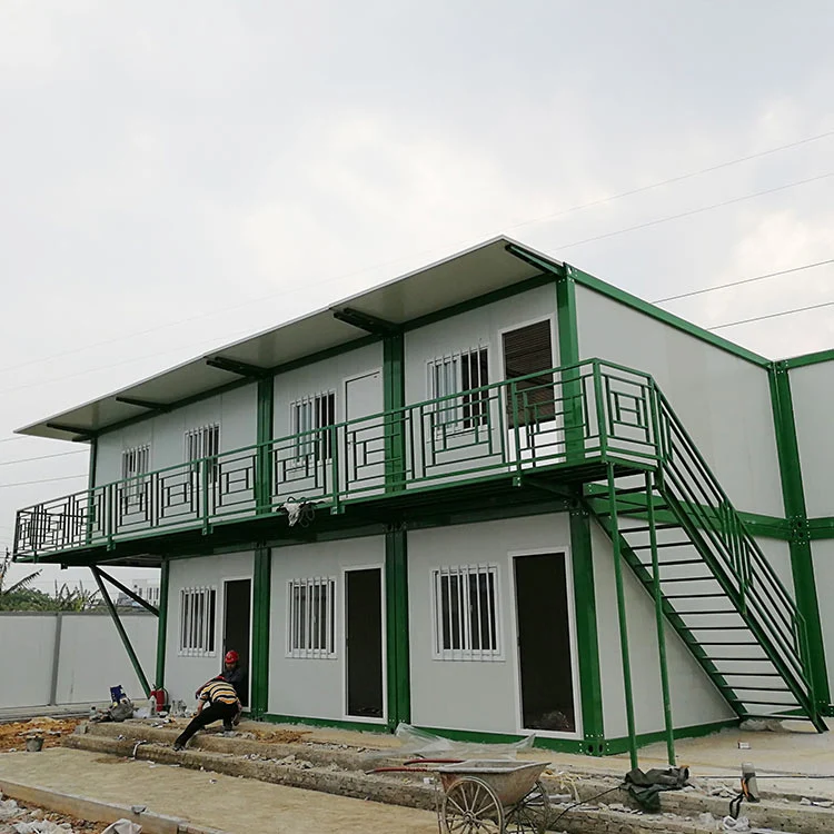 20FT Double Storey Prefab Modern Modular Labor Camp Detachable Container Office Prefab House for Sale