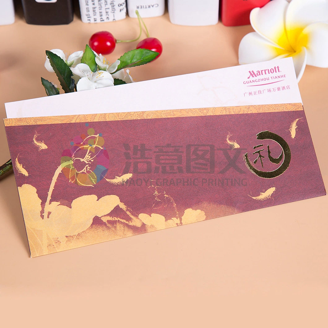 China Wholesale/Supplier Company Corporation Color Special Paper Gilding Envelope Packing