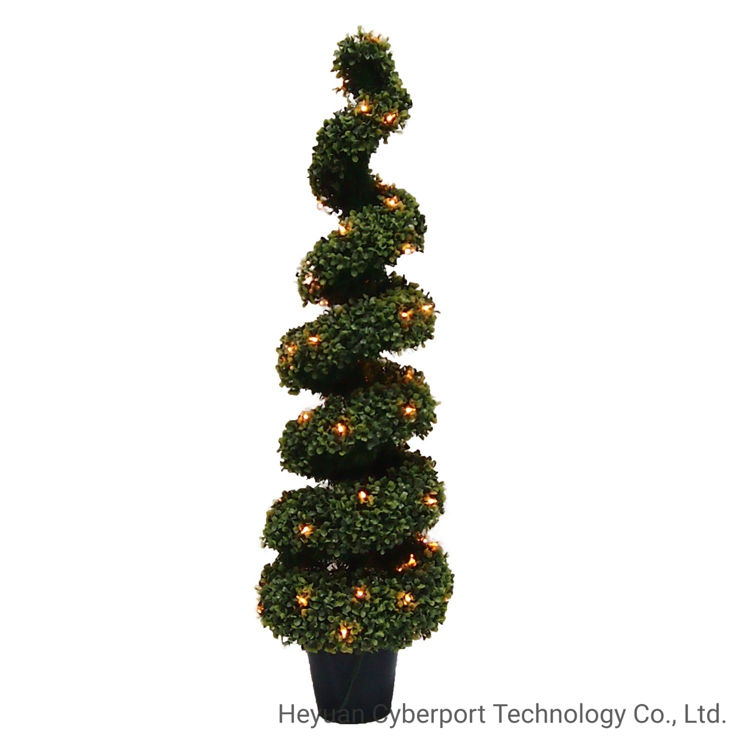 32' ' Navidad Árbol artificial Pot cono porche espiral árbol con el color blanco cálido y con múltiples luces de colores para decoración de Navidad