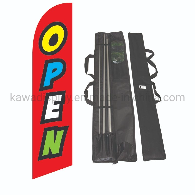 Easy to Take Carry Bag for Outdoor Advertising Custom Printed Beach Flag Pole Banner with Cross Base Ground Spike for Promotion