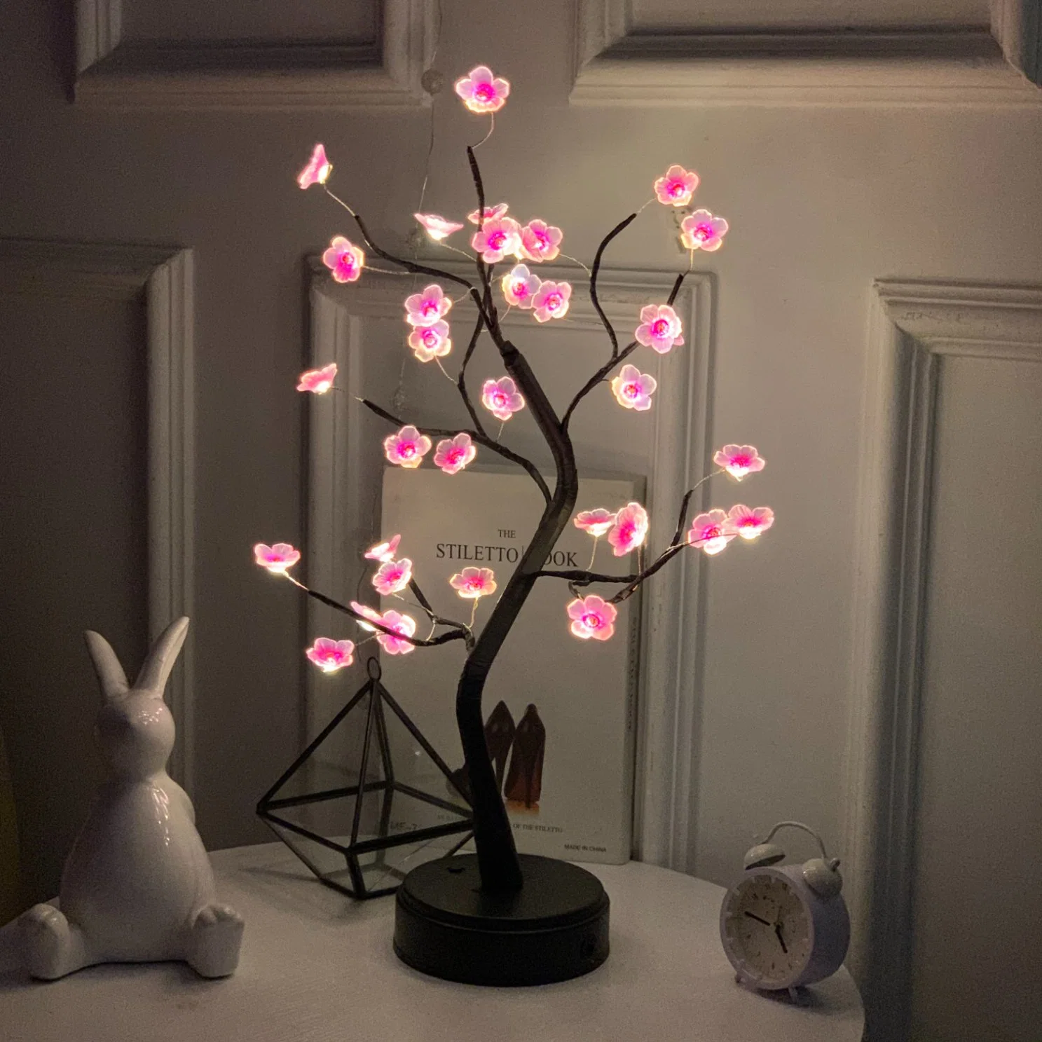 108 LED USB Battery Artificial DIY Gift Indoor Twinkling Flower Table Decoration Light LED Tree Light for Home Decor