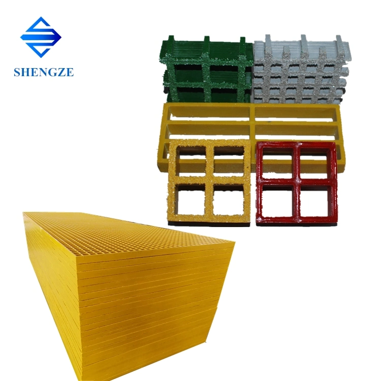 Fire Retardant ASTM E84 Class I FRP Mesh Size for 20*20/40*40 mm H30 Vynilester Resin, UV Customized Color Glass Fiber Grating Products