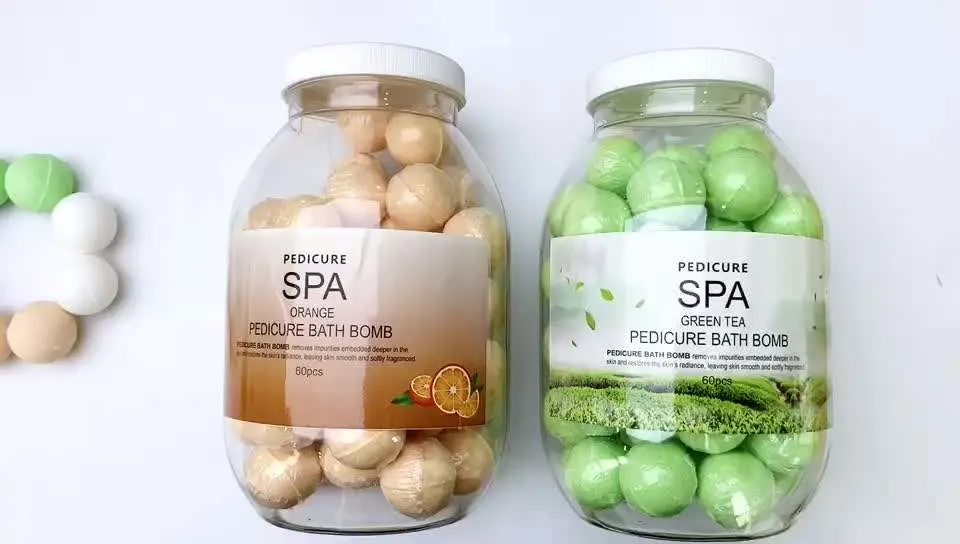 Hot Selling 60PCS/Jar Organic SPA Bath Bombs 30g Bath Fizzer for Pedicure 240PCS/Case