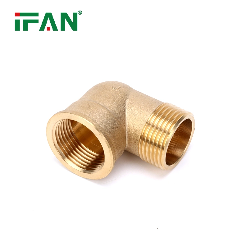 Ifan Brass Plumbing Fittings 58-3 Brass 20-32mm Female Male Thread Elbow Brass Pipe Fittings