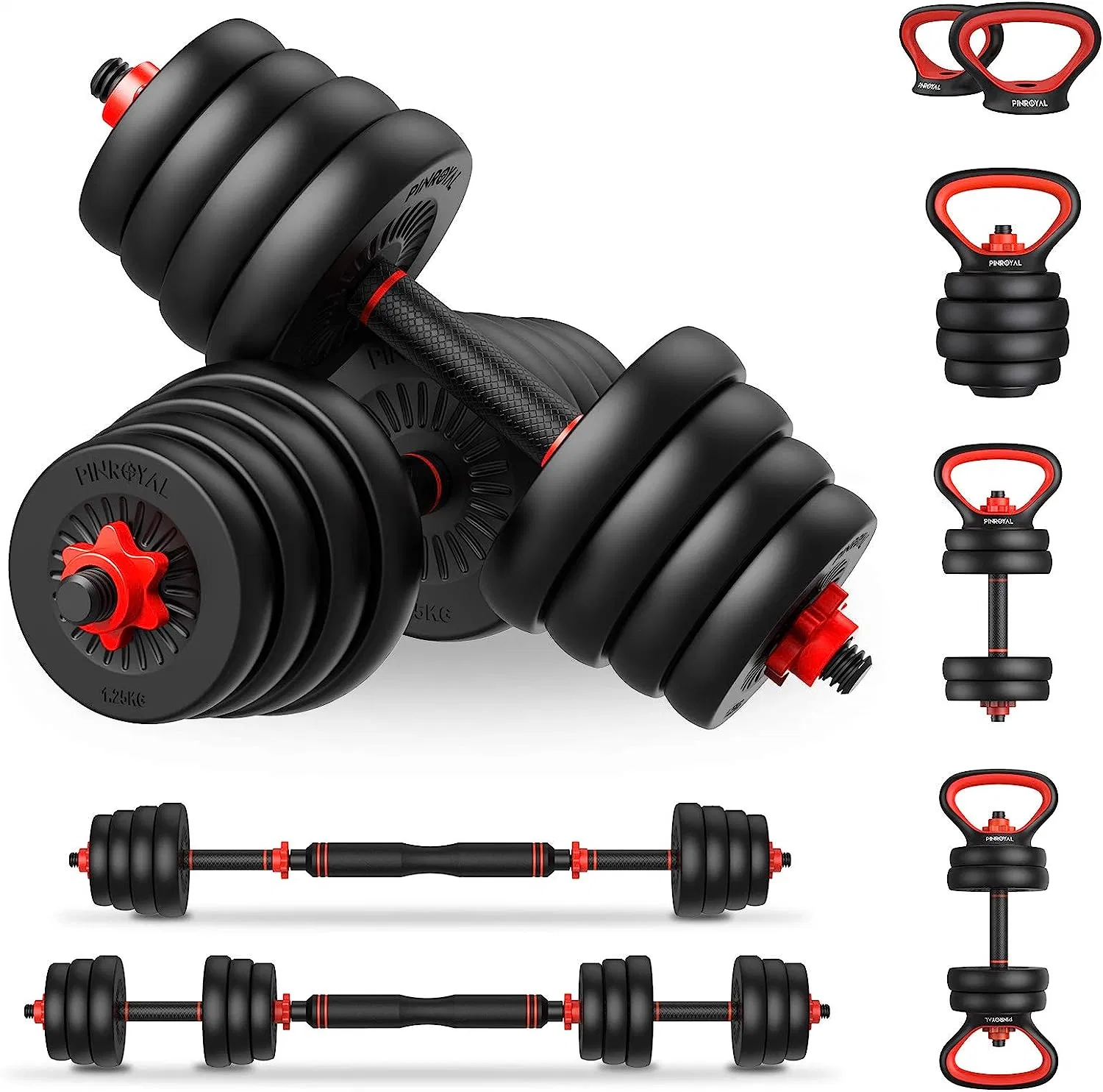 Adjustable Dumbbell Free Weights Dumbbells Set with Connecting Rod