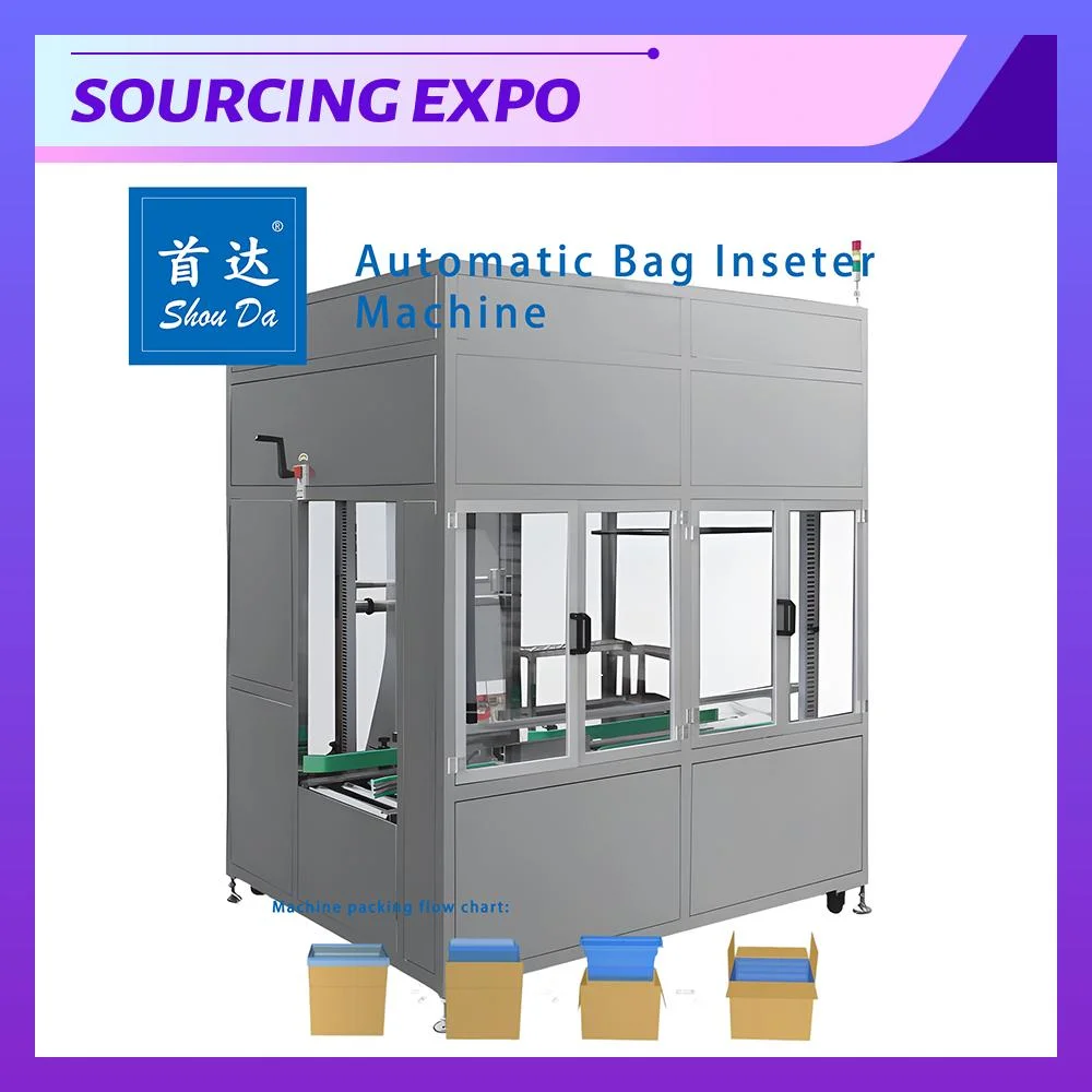 Automatic Bag Inserting Box Shrink Packaging Machine for Food Beverage etc. Production Line