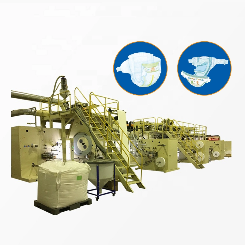 All Size Full Servo I Shape T Shape Adult Diaper Production Line to Pakistan