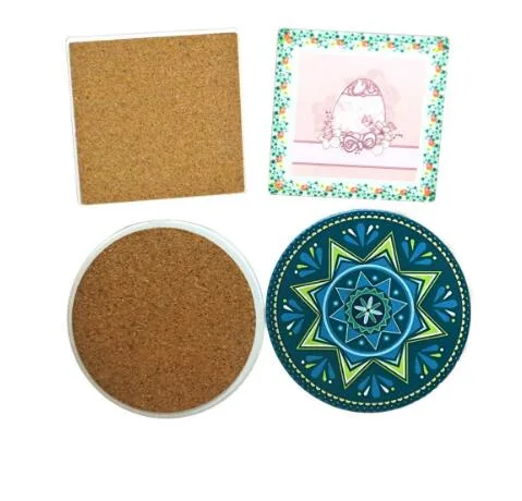 Hot Sale Heat Insulation Cork Ceramic Coaster