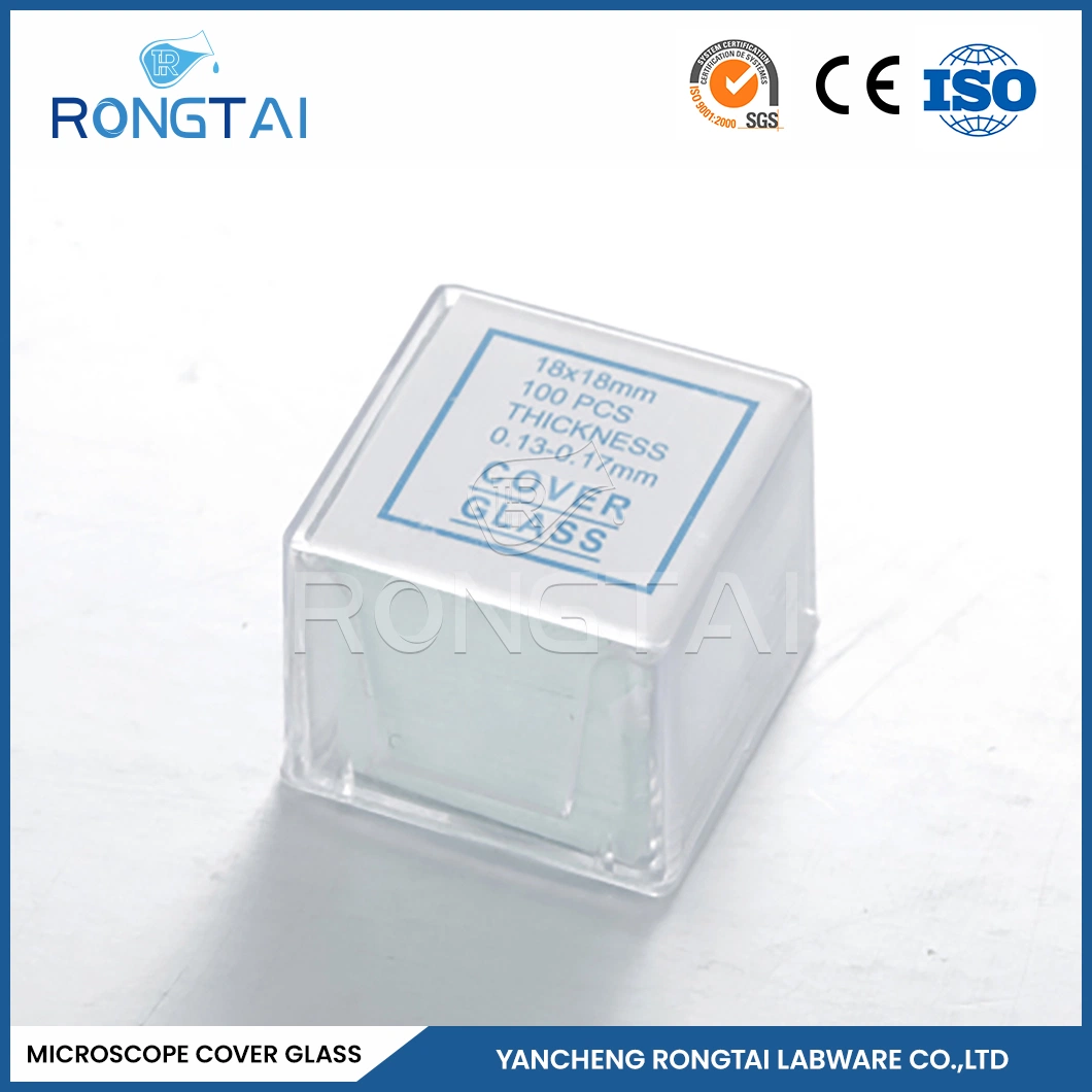 معدات معمل رونجي فابريكتوراي تغطي الزجاج من أجل الصين المجهرية 24X60 مم شريحة التغطية الخاصة بالنطاق الصغير