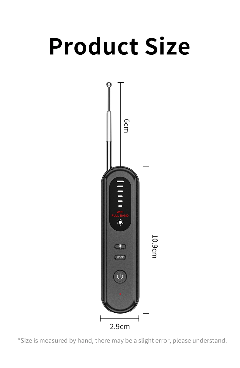 T01 Détecteur de signal en forme de stylo portable Détecteur de caméra de sécurité pour la maison et l'hôtel.