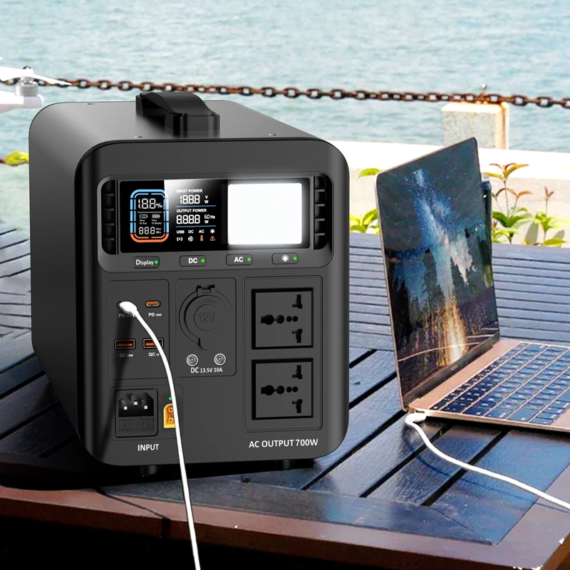 700W 672wh LiFePO4 Battery Portable Power Station Solar Energy System with UPS