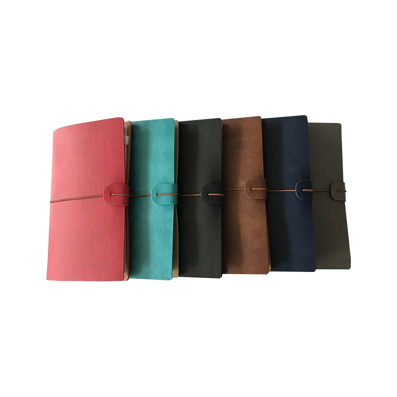 Classic Hot Sale A5 Custom Print Diary Elastic Band PU Leather Journal Notebook