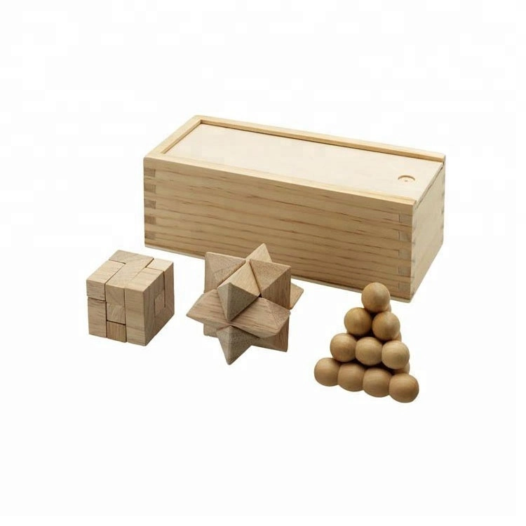 Wooden Puzzle Set, Intelligent Toys for Adult, Iq Puzzle 3D Wooden Puzzle Cube