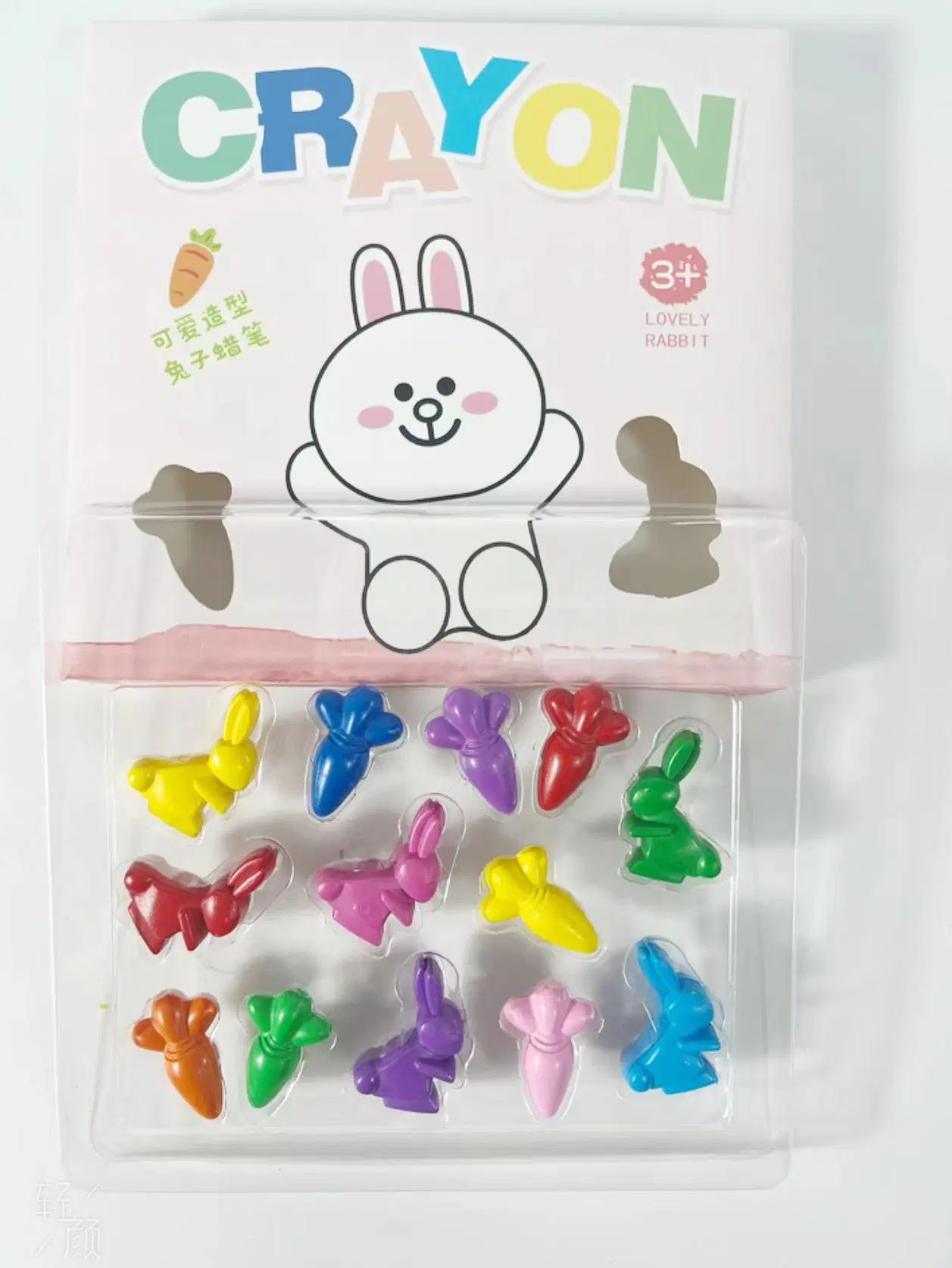 3D Fancy Rabbit and Carrot Crayons Multicolor Non Toxic Nice Gift for Kids Home Play