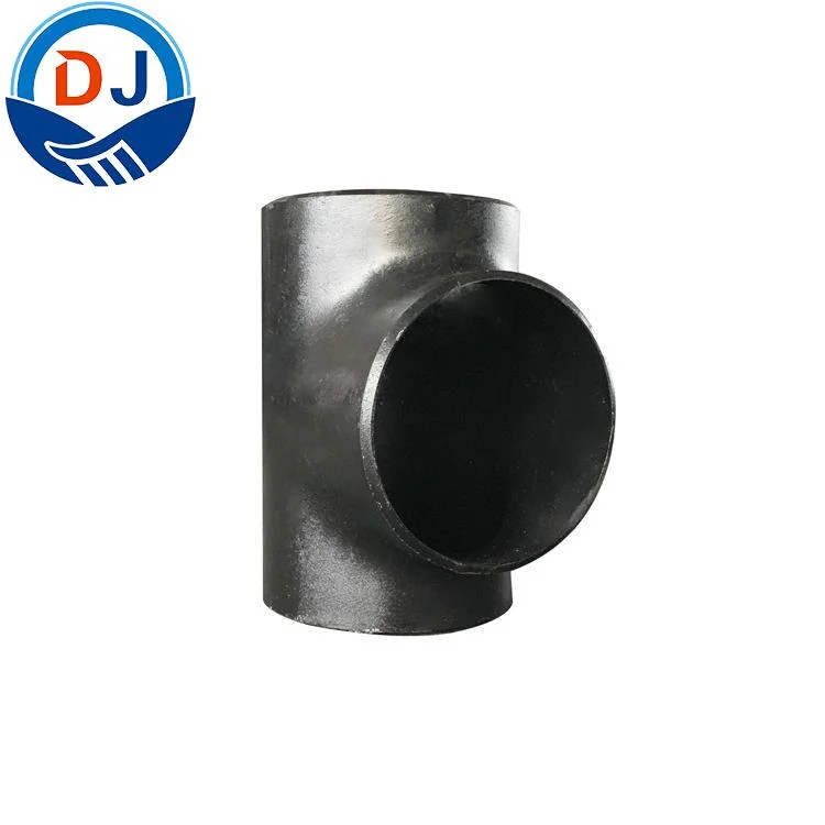 Seamless Round Carbon Steel Black Mild Pipe Fitting Seamless Equal Tee