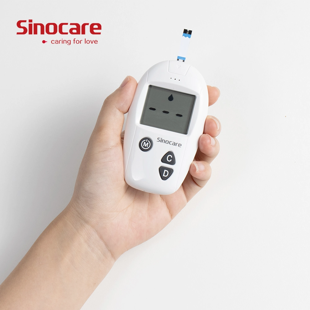 SINocare Safe - Accu Glucometer Kit glicose Monitor diabético tiras de teste sangue Medidor de glicose com tiras de teste 10PCS