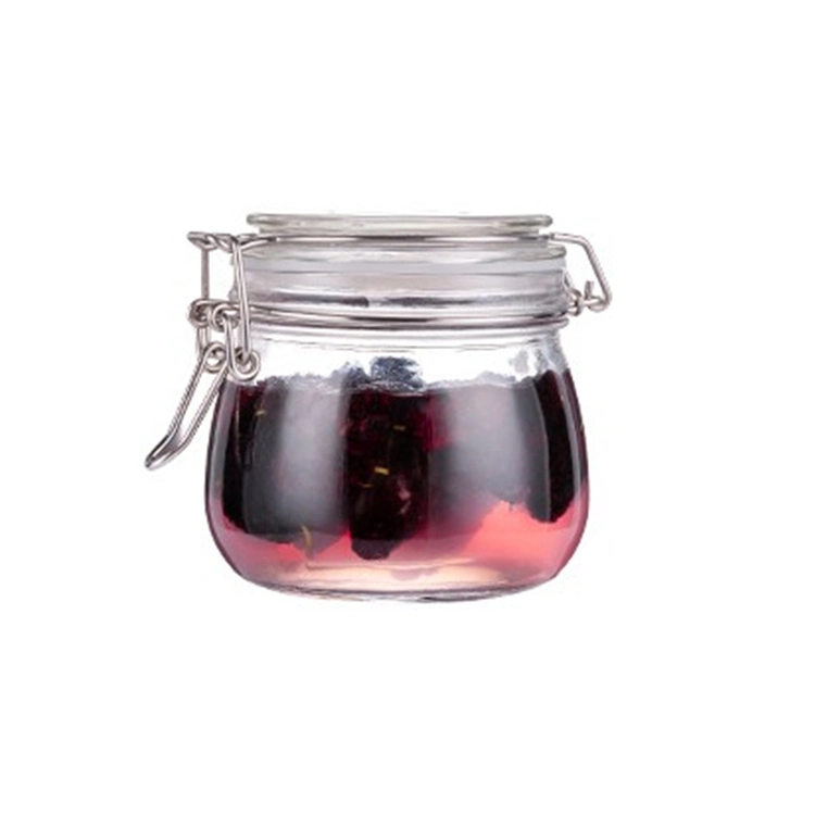 4000ml Glassware Food Storage Sealed Custom Size Glass Jar with Clip Lid Top