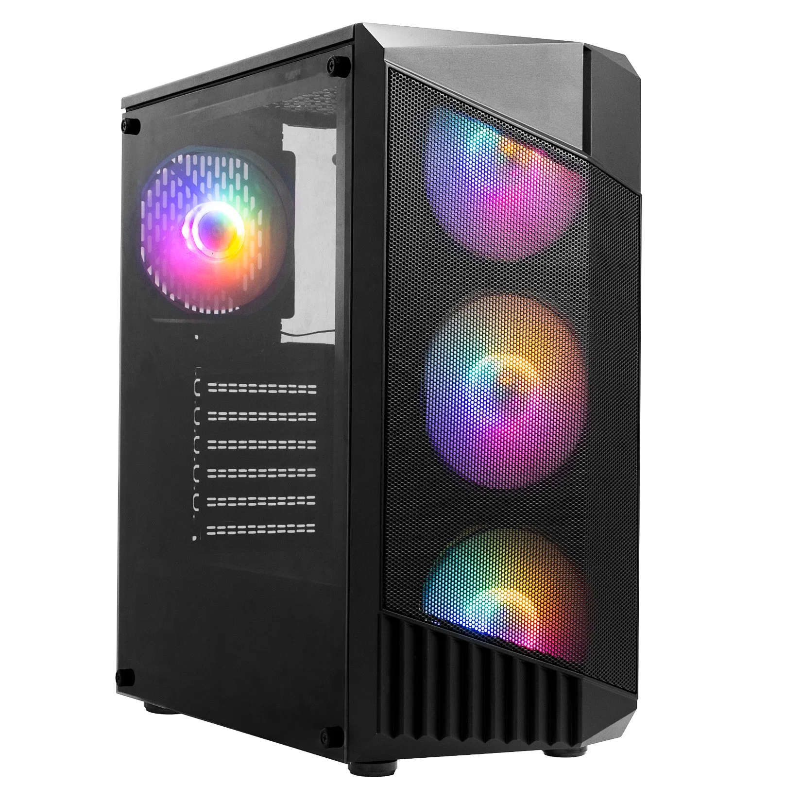 Блок питания ATX корпуса ПК для игр RGB случае металлической сетки корпуса компьютера