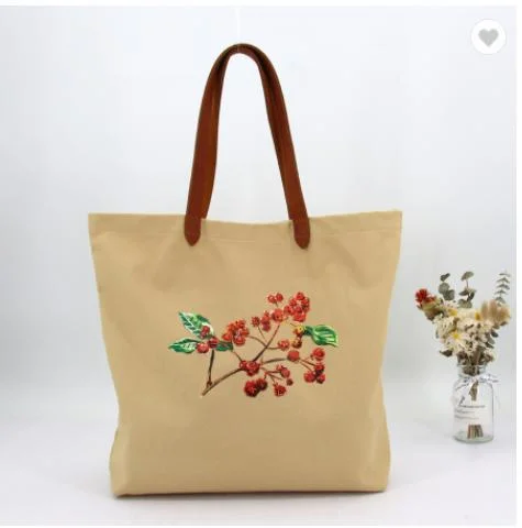 Cotton Material Women Lady Handbag Baskets Rope Canvas Grocery Shopping Tote Bag