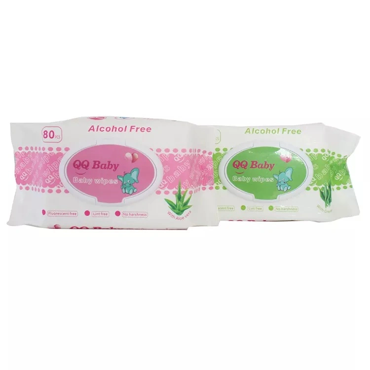 OEM/ODM Customized Biodegradable Antibacter Unscented Disposable Non-Woven Fabric Bbysec ABC Baby Wet Wipes Wet Wipes Pet Wipes