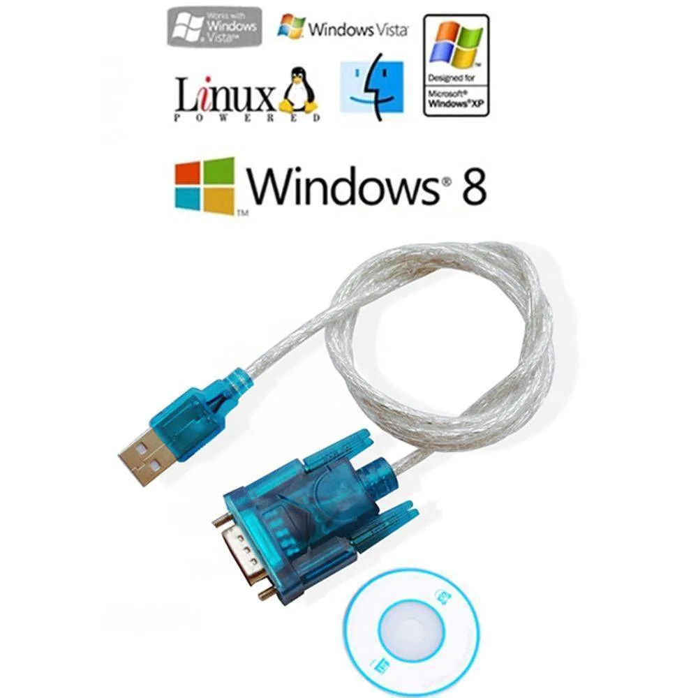 USB 2,0 a RS232 Puerto serie DB9 9 pines macho Adaptador de convertidor cable PDA GPS VGA