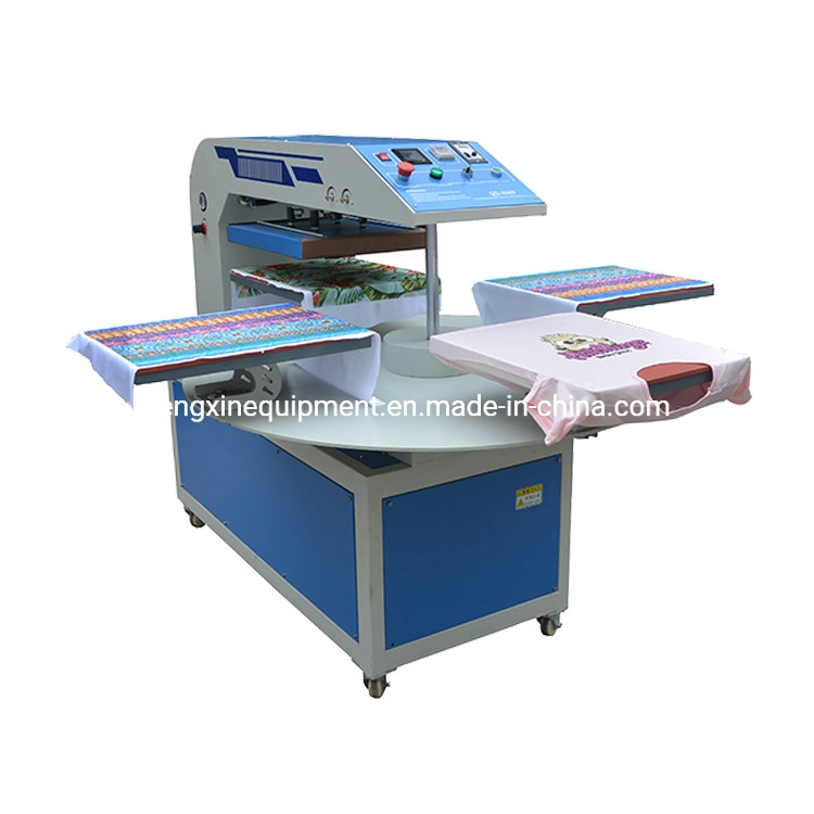 4 Worktable Rotary Pneumatic T Shirt Heat Press Machine for Ready to Wear